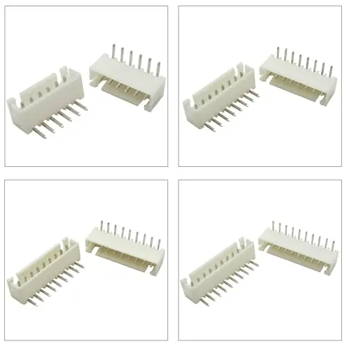 JST Connector Kit, XH2.5 DIP Header Jst 2.54mm Pitch IC Socket Plugs Adapter, JST-XH Right Angle Type Header (XH2.5-DIP-R/A)