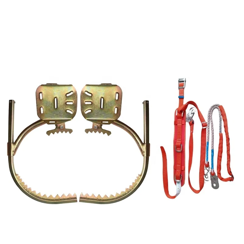 

Electrical Equipment Pole Climbing Spikes with Safety Belt Harness Climbing Trees Artifact for Climbing Wooden Pole