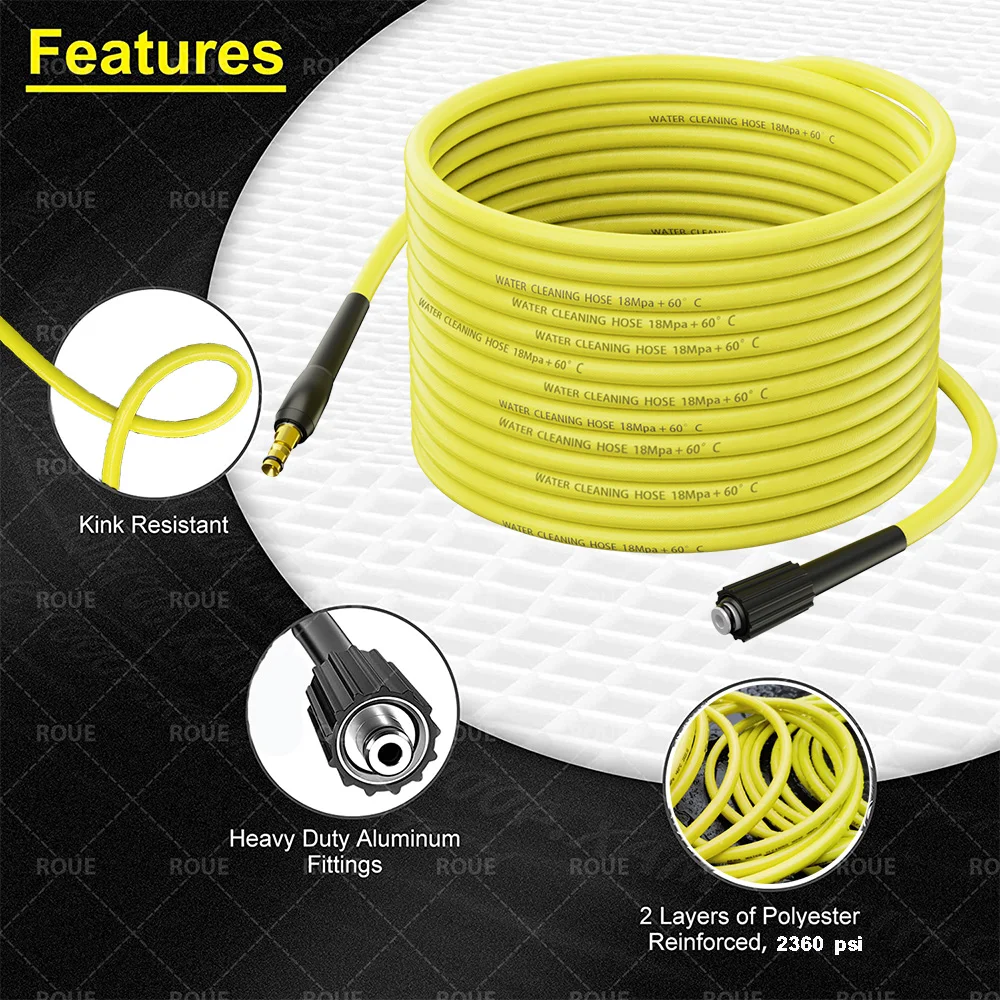 High Pressure Replacement Hose Extension Pressure Washer Hose Quick Connector Hose for Karcher K2 K3 K4 K5 K6 K7 Hose Connector