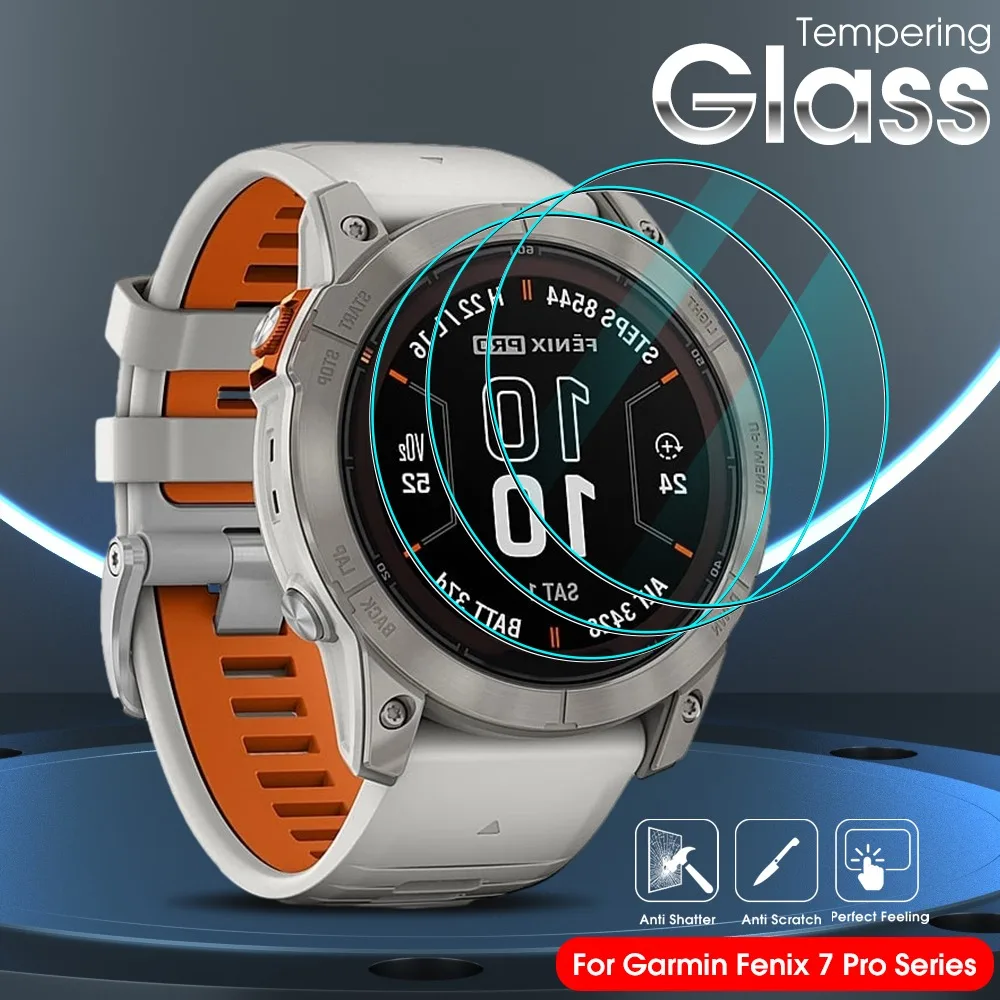 1/3/5pcs Protective Glass Film for Garmin Fenix 8 7 7x 7s Pro Antiscratch Screen HD Tempered Film for Garmin Fenix8 43/47/51mm