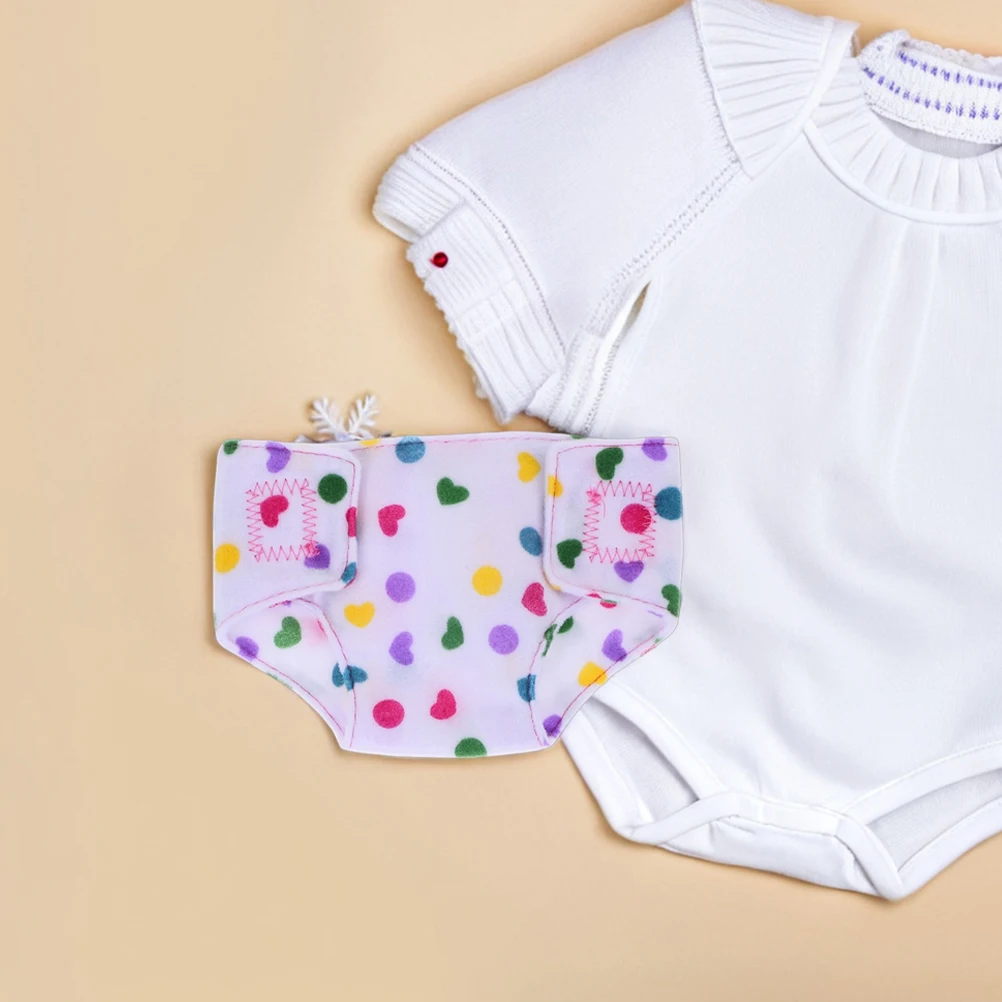 

6Pcs Pretend Baby Diapers Set for 18 Inch Adjustable Reusable Cloth Diapers for Babies Dress Up Game Clothing Accessories