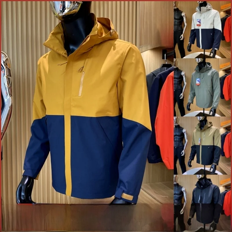 

Seven Colors Profional Outdoor Windproof Waterproof Spring Men's Hiking Thin Jaet Coat Stand Fit Long Sve Hooded