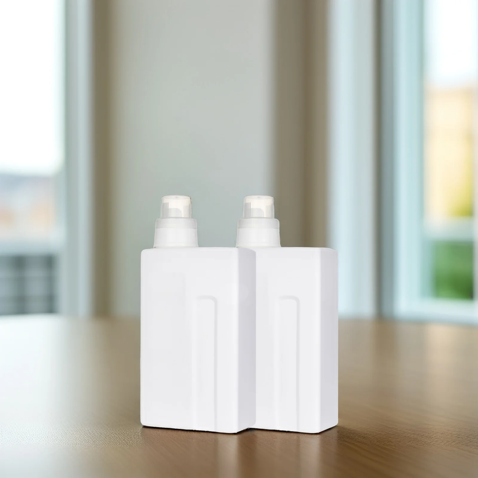 ขวดเปล่าสำหรับใส่ผงซักฟอก 2 ชิ้น ใช้ซ้ำได้ เติมได้ ป้องกันการรั่วซึม อเนกประสงค์ ใช้เป็นที่จ่ายโลชั่น ที่ใส่เจลอาบน้ำ