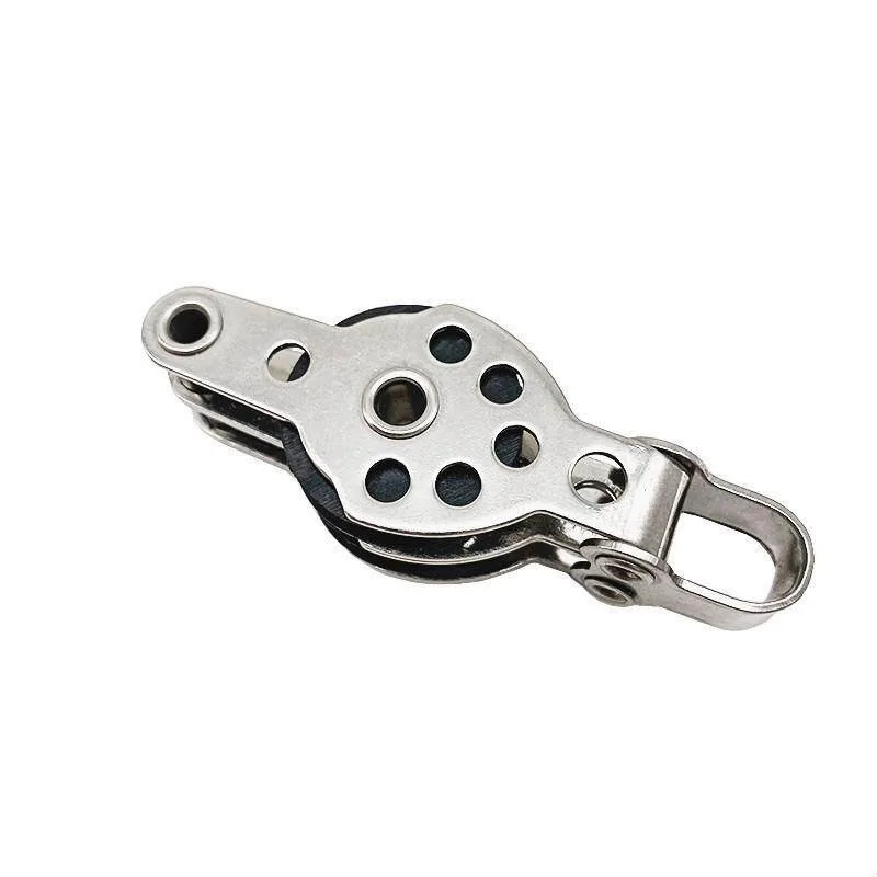 25Mm Stainless Steel 316 Nylon Double Pulley, Wire Rope, Sailing Yacht Pulley