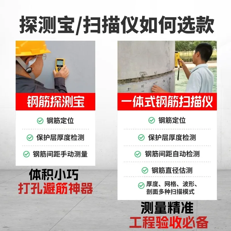 Integrated steel scanner, concrete protective layer thickness detector