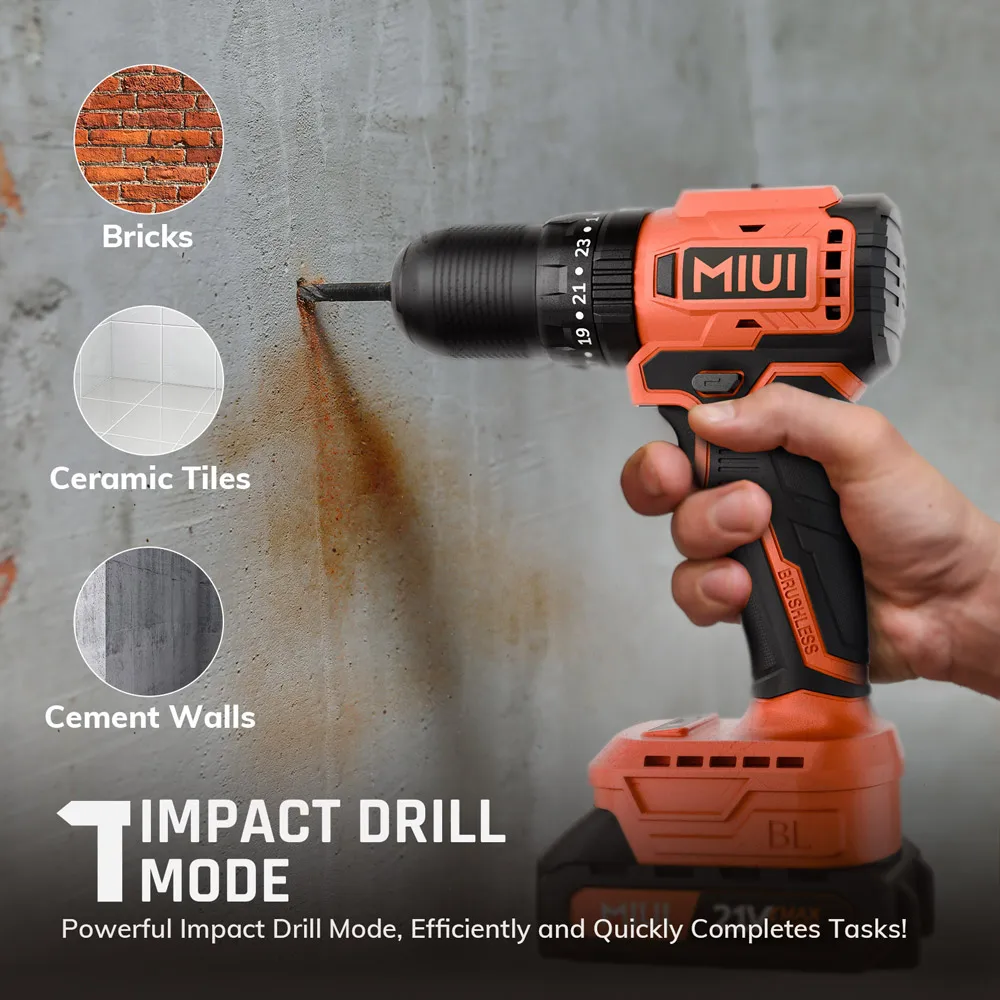 مثقاب كهربائي لاسلكي بدون فرش شنيور يعمل بالبطارية 21 فولت مثقاب يدوي لاسلكي صغير قابل لإعادة الشحن بطارية ليثيوم أيون أدوات كهربائية 13 مللي متر