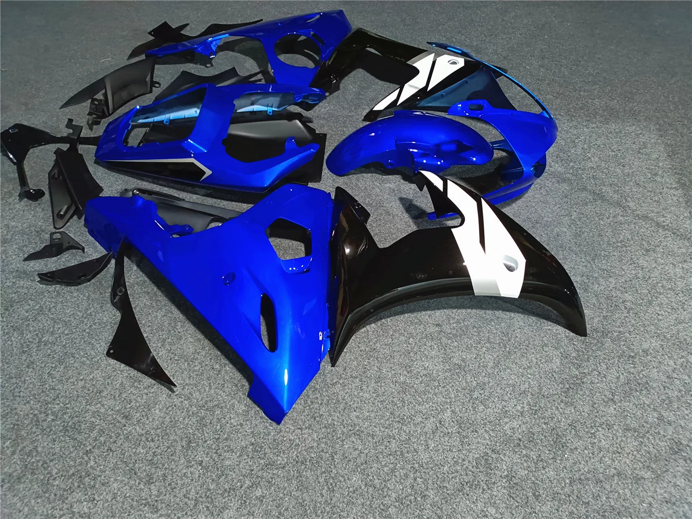 Motorcycle Fairing Kit YZF600 R6 03 04 R6 2003 2004 , ABS Case Protection Fairing Kit Blue White