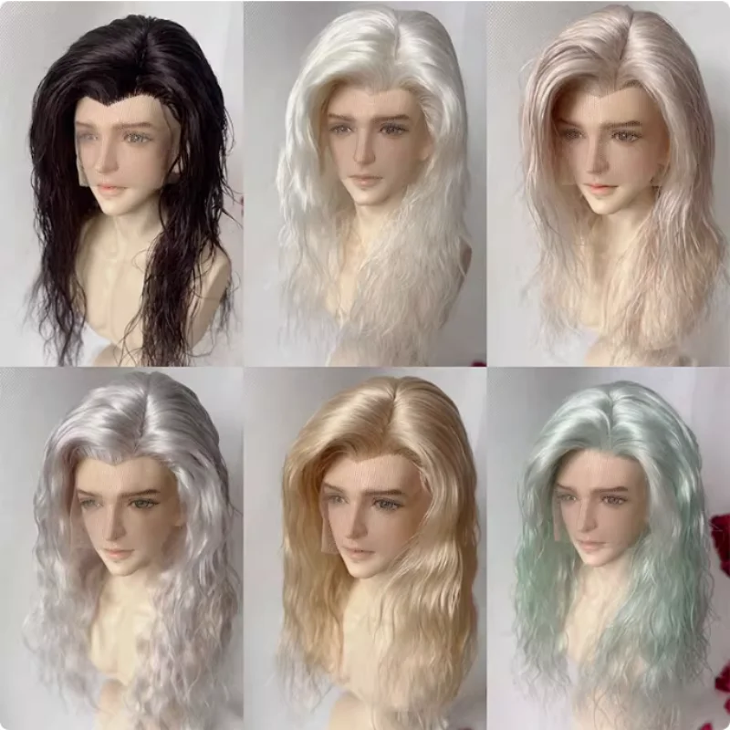 

BJD Wigs Long Curly Hair for 1/3 1/4 Dolls SD MSD MDD Mohair Wigs Doll Gold Sliver Brown Pink White Hair