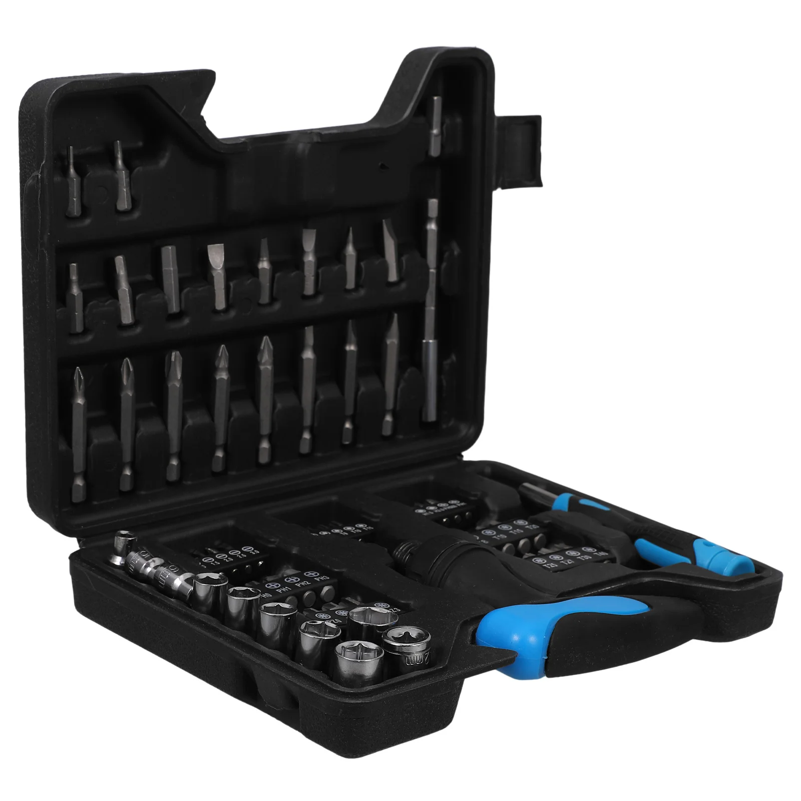 

63Pcs Impact Driver Socket Set with Ratcheting Bit Driver for Flathead Repairs Compact Mechanic Tool Set