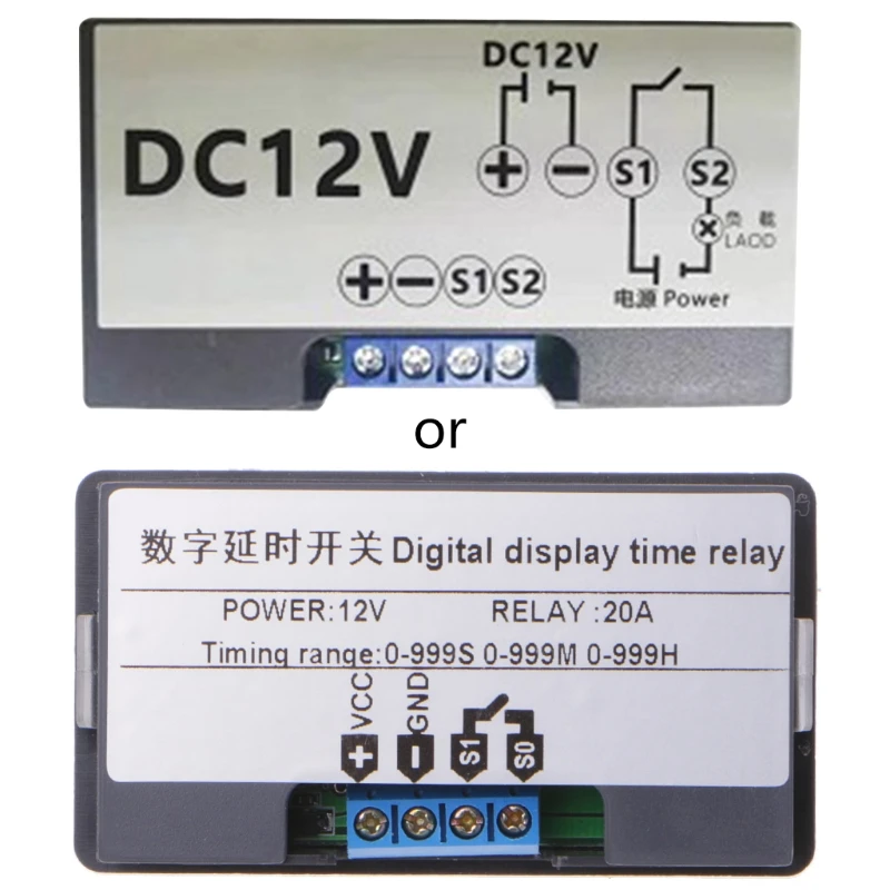 

12 В реле задержки времени модуль таймера цикла цифровой светодиодный двойной дисплей 0-999 минут Прямая поставка