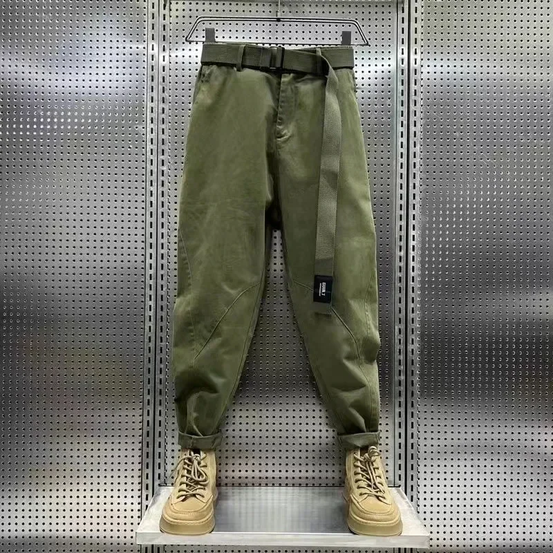 

Trousers For men Autumn Winter New Cargo Pants Homme Fashion Baggy Casual Pants Solid Color All-match Straight Leg Haren Pants