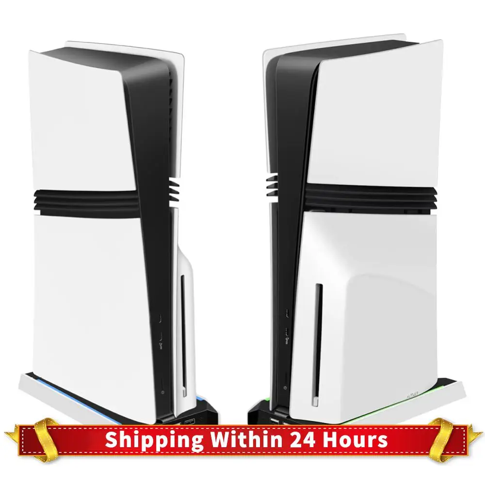 

Для PS 5 Slim/PS 5 Pro RGB Вертикальная охлаждающая подставка, 8 режимов освещения, базовый кронштейн игровой консоли с 3-скоростной подставкой для охлаждающего вентилятора