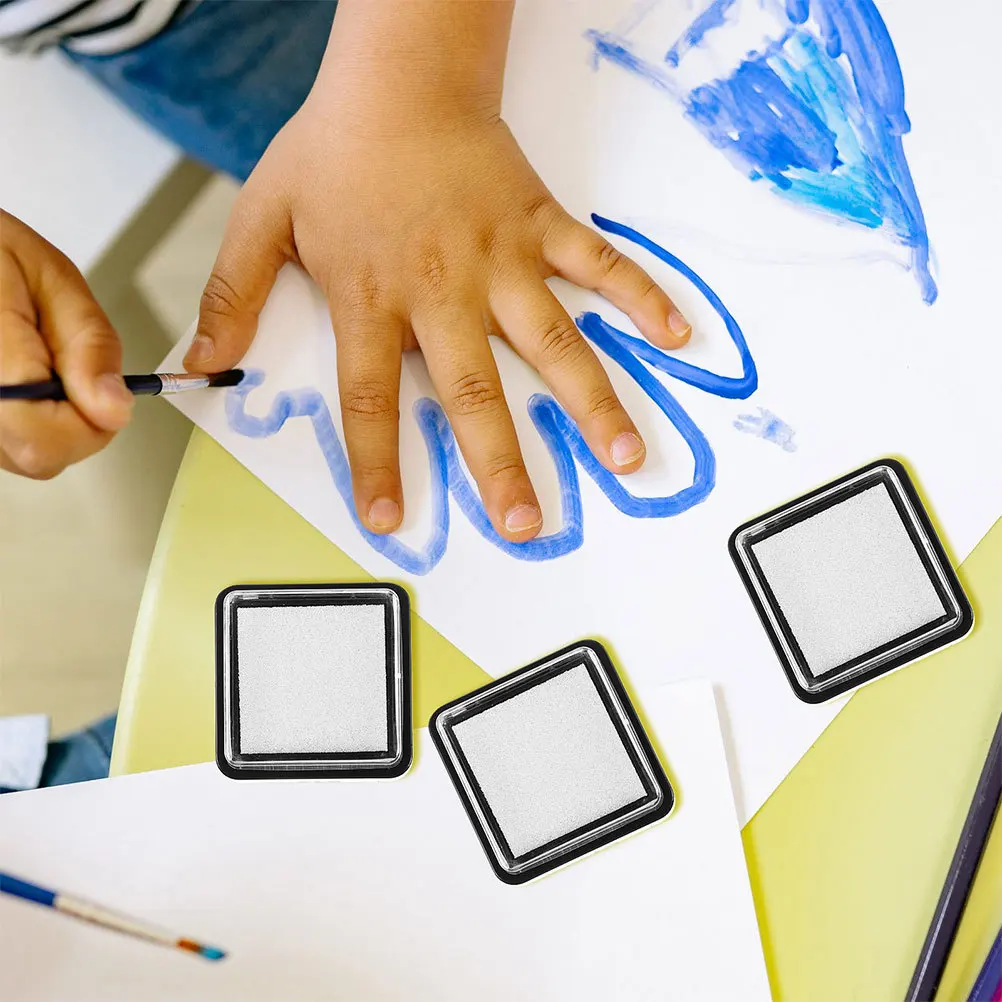 16 قطعة منصات الحبر فارغة إعادة الملء المحمولة 3x3 سنتيمتر DIY بها بنفسك ختم منصات لسكرابوكينغ صياغة مكتب استخدام لا الحبر فوضى سهلة الاستخدام #4