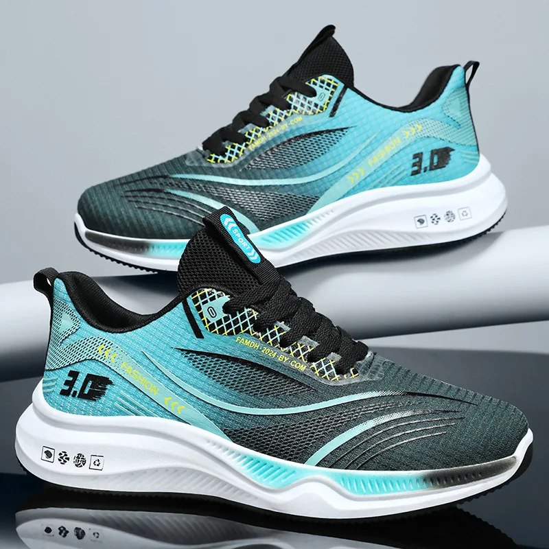 Sports shoes men fall new men's shoes color matching fashion single shoes lightweight breathable running shoes