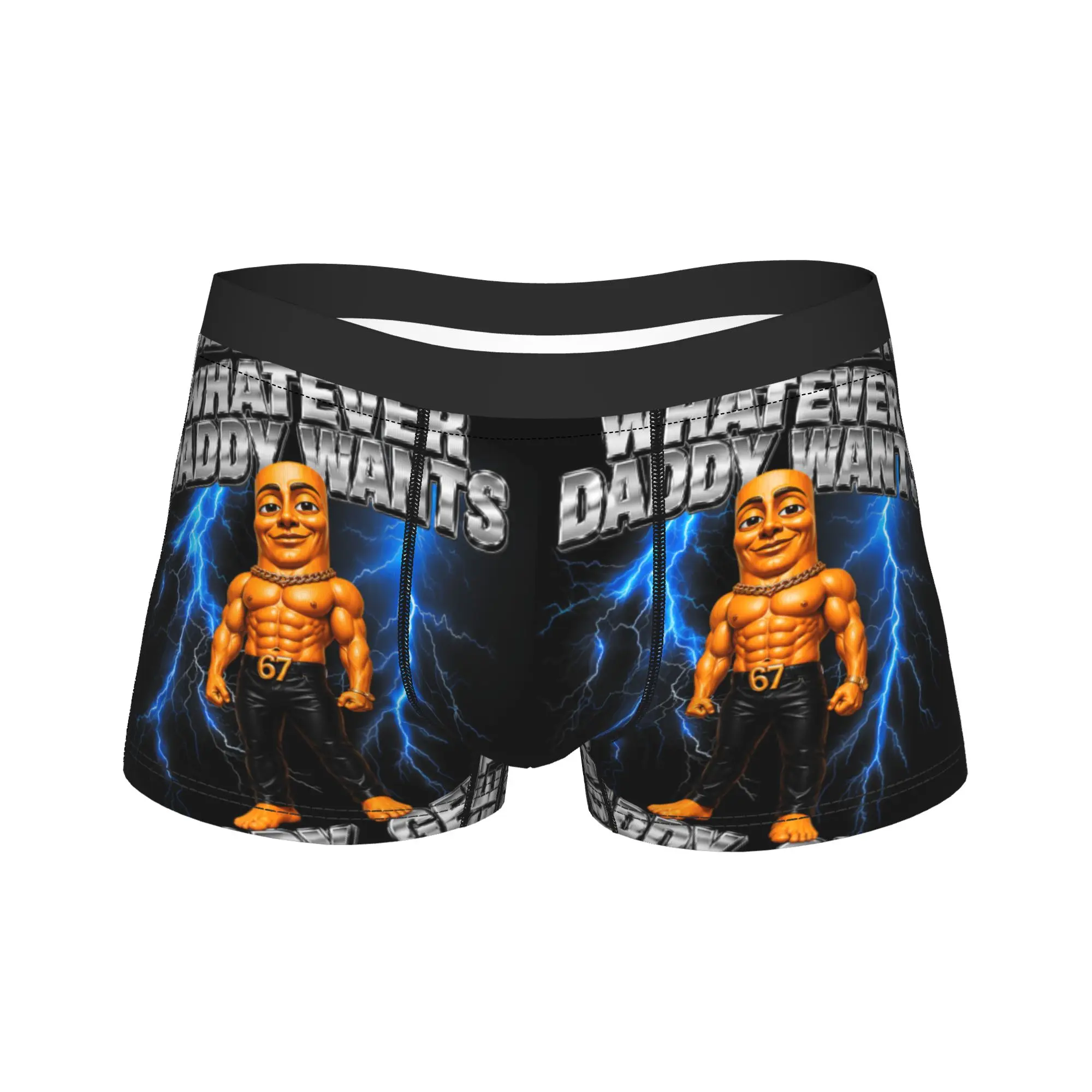 Whatever Daddy Wants Daddy Gets Underwear  Novelty Underpants Customs Shorts Briefs For Man Pouch Plus Size Boxer Shorts