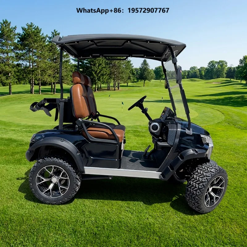 Electric 2-Seater Golf Cart with Powerful r and Long-Range Battery for Resort Community Course Use