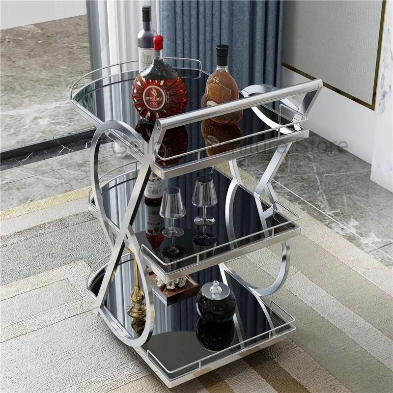 Barbering Utility Cart Trolley Kitchen Bar Tables Organizer Rolling Trolley Wine Rack Serving Carrello Estetista Shelf Furiture