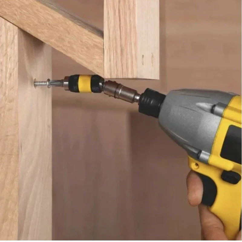 1pc Magnetic Screw Drill Tip, 1/4" Impact Tough Bit Holder With 20° Pivoting , Bendable Extender Quick Change Locking Rotating