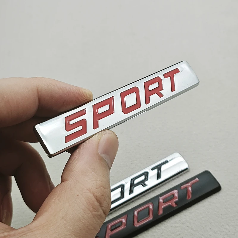 3D Metal Sport Logo Rear Trunk Emblem Badge Car Fender Sticker Decals For Toyota Honda Nissan VW Audi Sport Accessories view 3