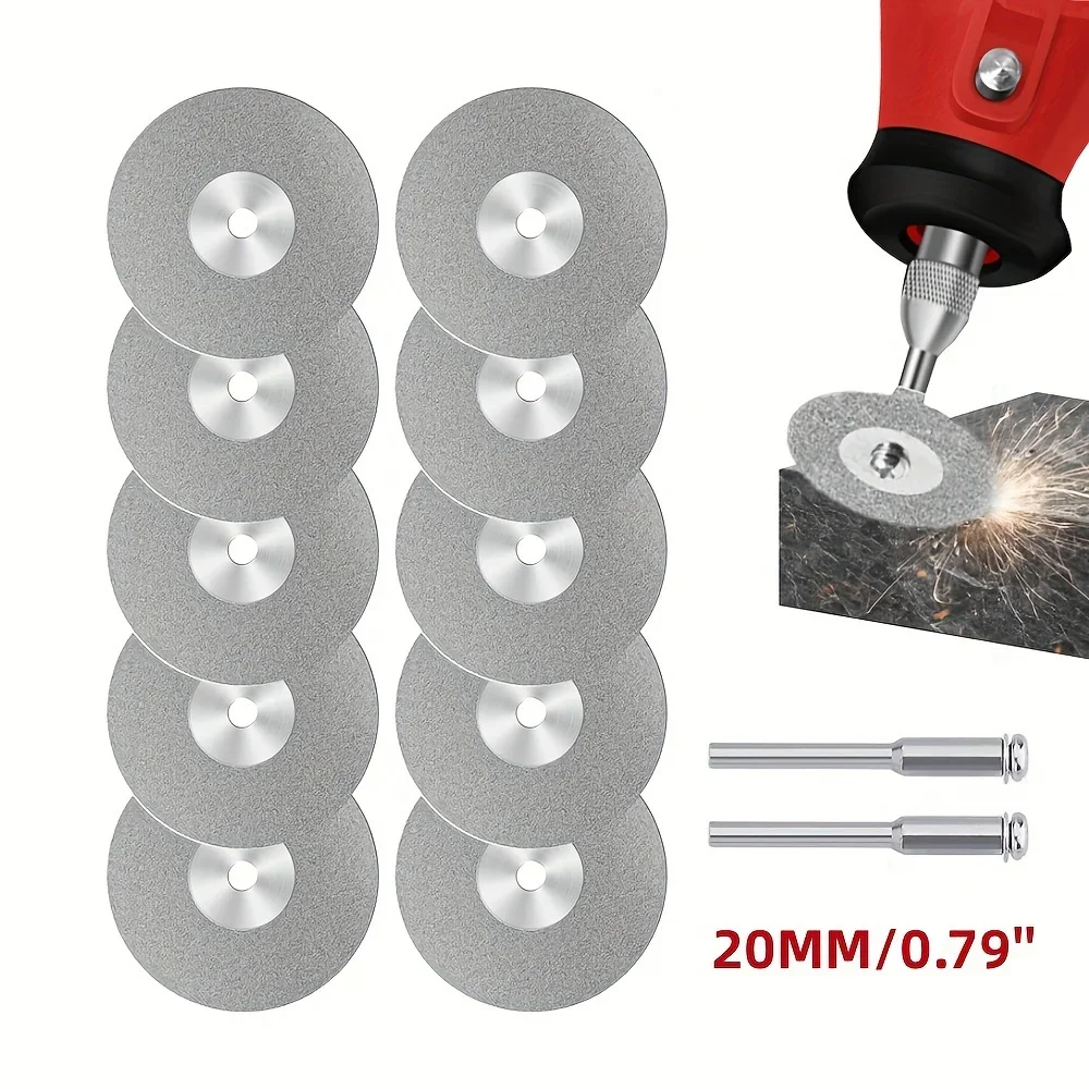 

12pcs Cutting Disc Set - Enhance Your Rotary Accessories With Circular Saw Blades, Abrasive Grinding Wheels & More!