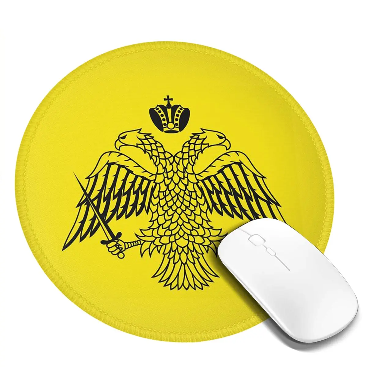 

Byzantine Imperial Flag By The Greek Orthodox ChurchesCushionCover Round Mouse Pad ComputerKeyboard Mouse Mat Gaming PC Desk Mat