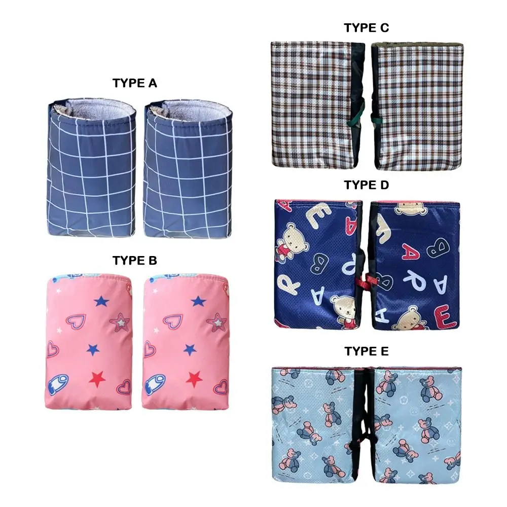 Capa de pelúcia para guidão de bicicleta elétrica, à prova d'água, à prova de vento, mangas macias e confortáveis