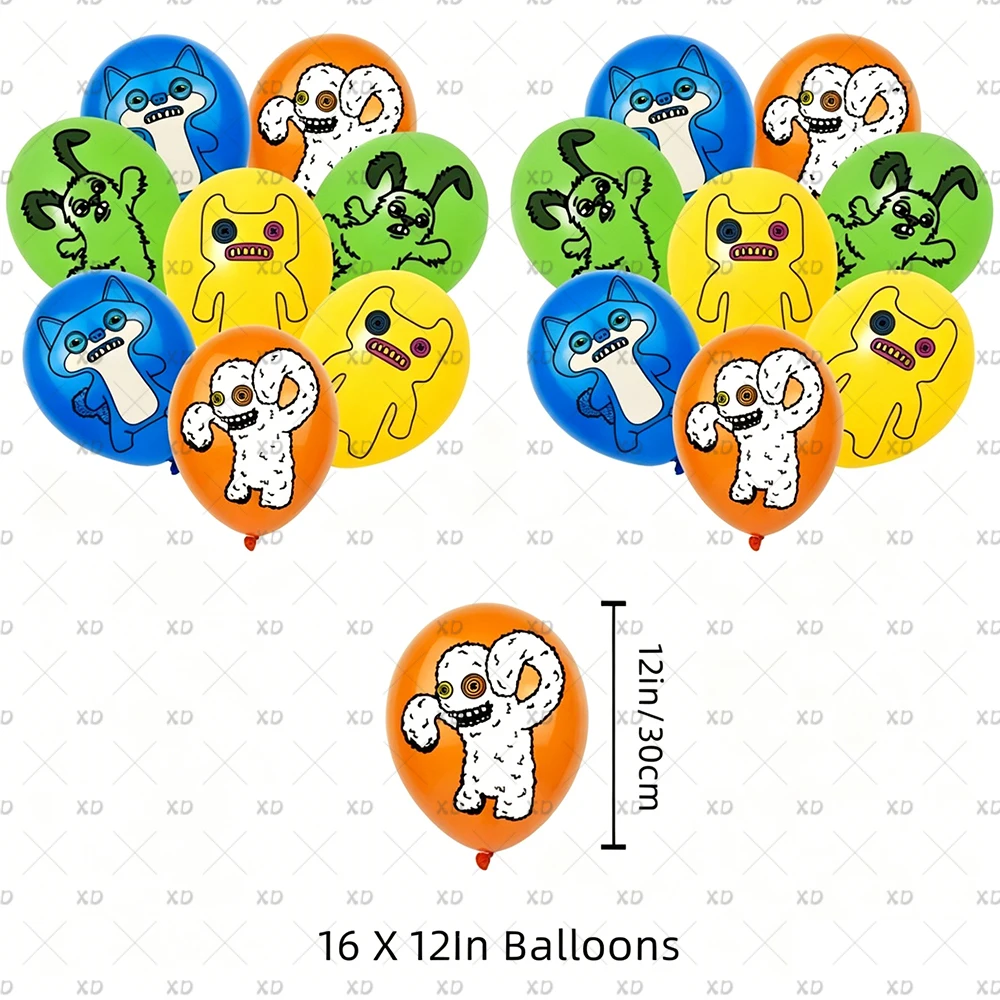 Cartoon Fuggler Themen-Geburtstagsparty Dekorations-Set Banner Zubehör Ballon-Set Tortendekoration Hintergrund Cartoon-Kulisse Kindergeschenk – Detail 2