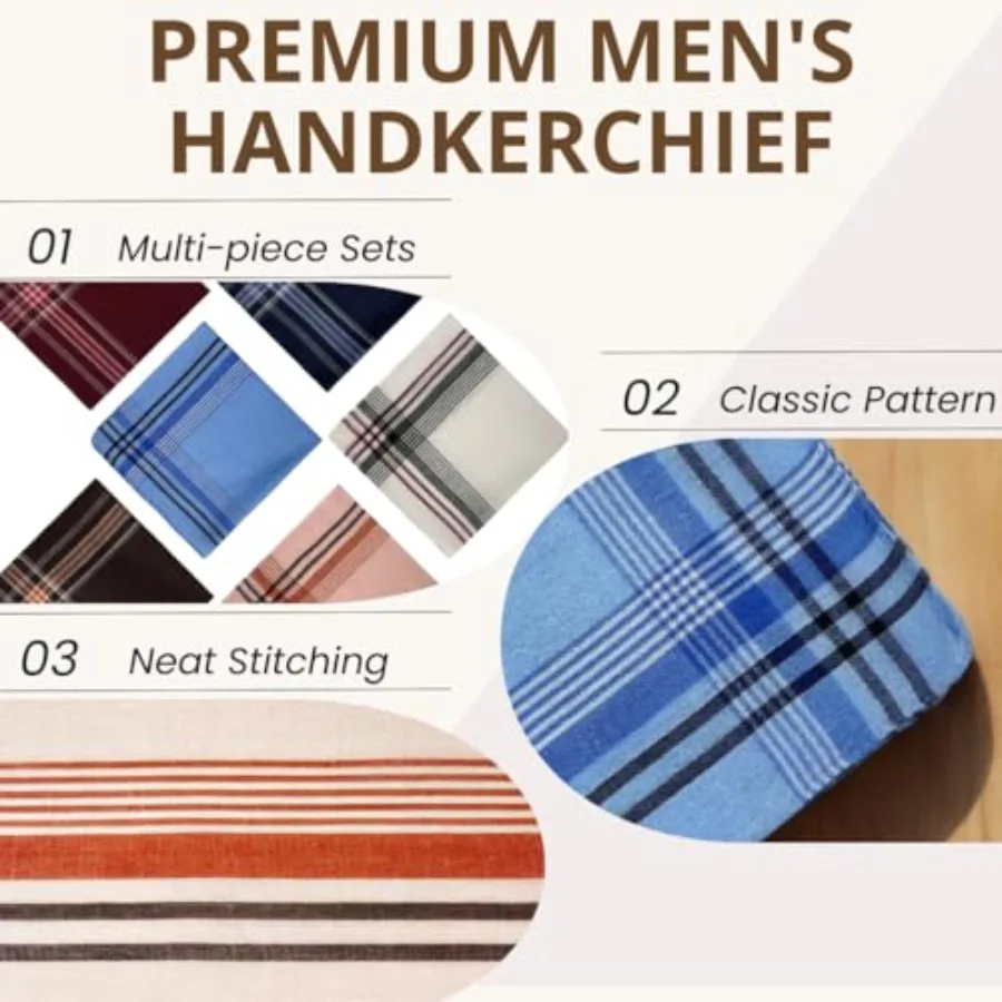 12 упаковок мужских носовых платков, классические носовые платки для мужчин, карманные квадратные мужские носовые платки, мужские носовые платки, 6 цветов для