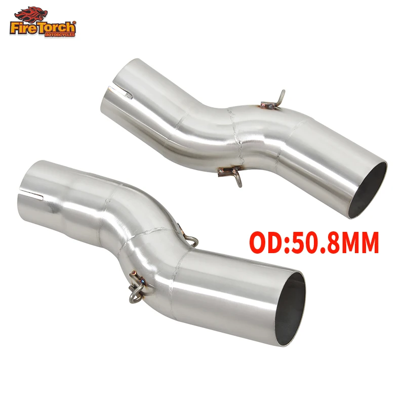

Slip On For Suzuki Hayabusa GSX1300R GSX 1300R 2021 - 2024 Motorcycle Exhaust Middle Link Pipe Escape Moto 51MM Connect Tube