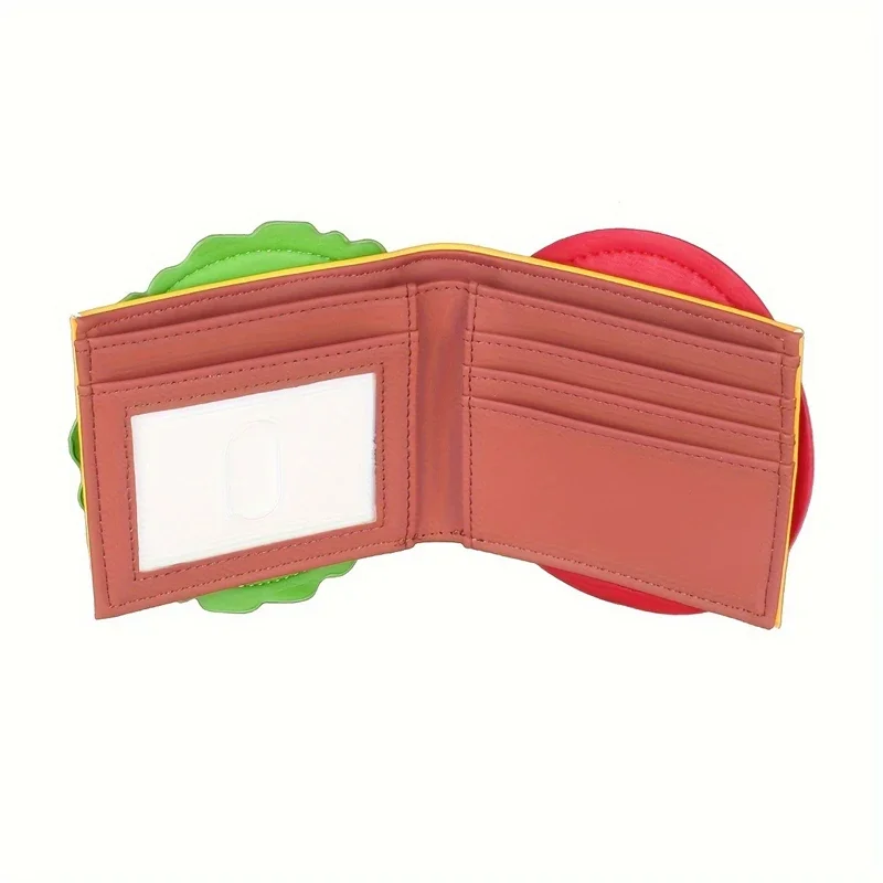 Crab Roe Castle Wallet Hamburger Wallet Men's and Women's Wallet Rfid Imitation Thief Brush Short Wallet Small Wallet image 5