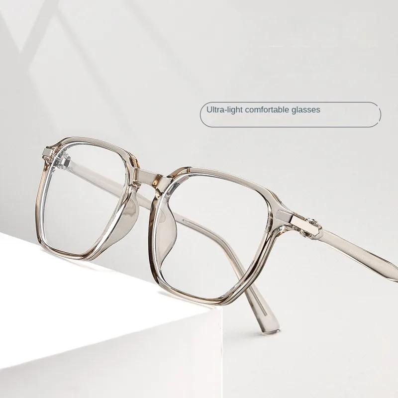 TR90 Square Glasses Frame 9012CF Pure Tatinium Temple Men Women Vintage Prescription Eyeglasses Myopia Optical Spectacles