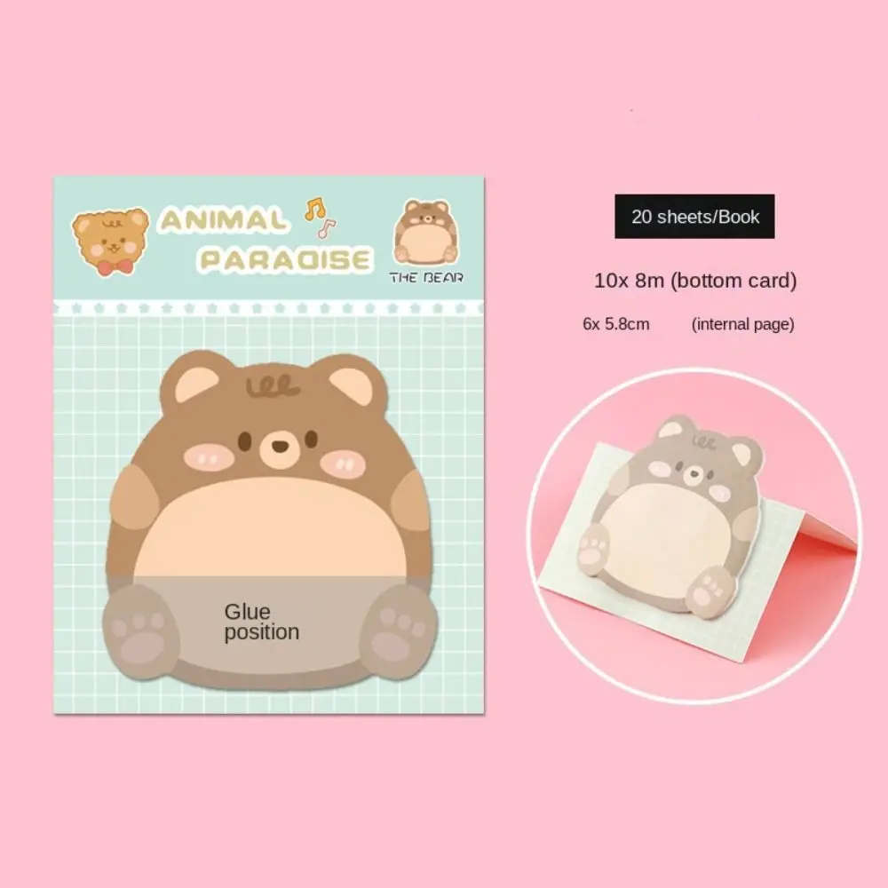 Self-stick Notes Animal Sticky Notes Thickened Stickers Penguin Cartoon Adhesive Memo Pads Cute Notepad
