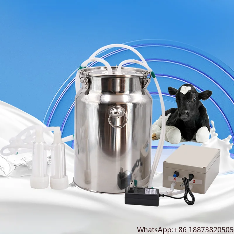 dairy farm vacuum cow milking machine collection pump goat camel milker automatic stop adjust speed