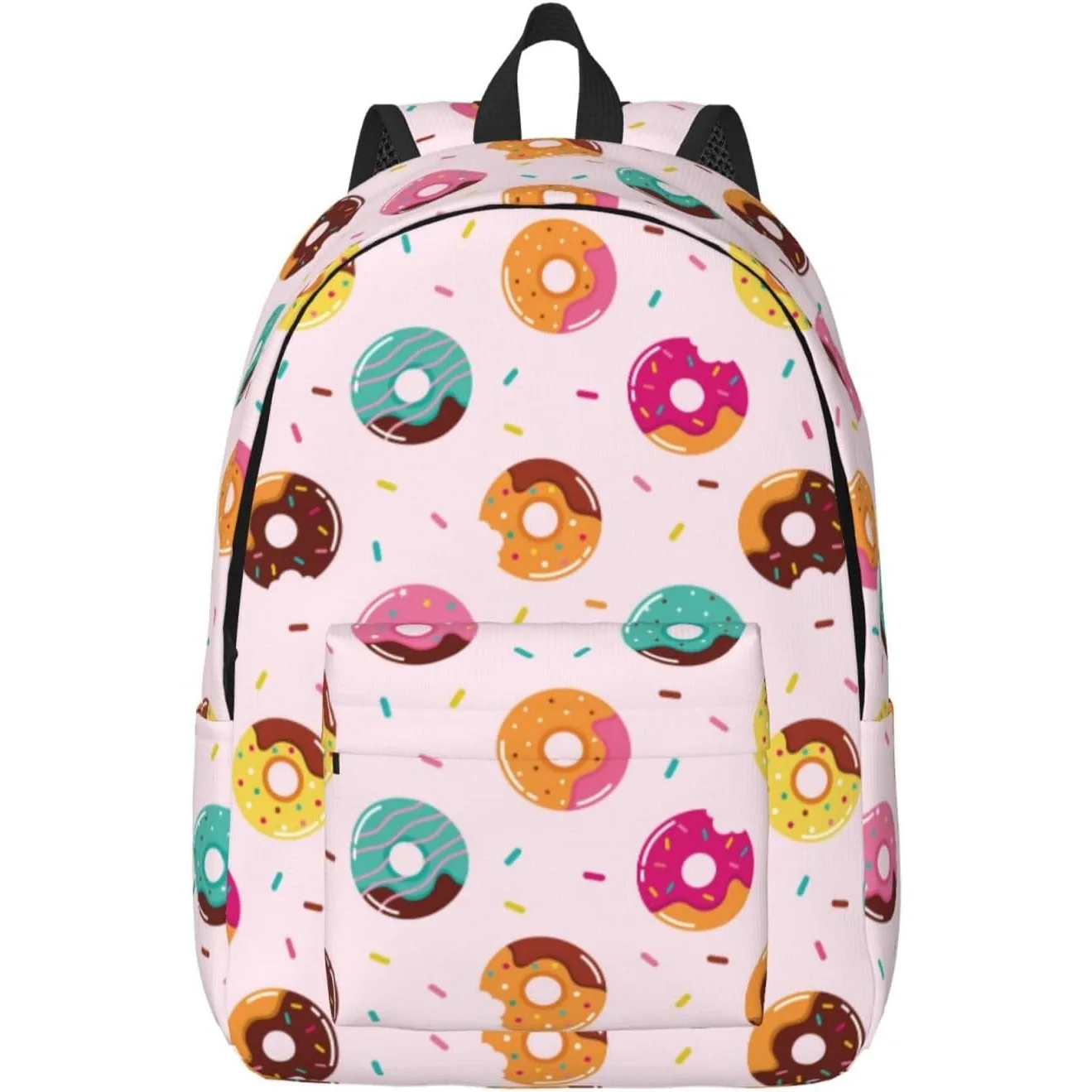 

Travel Laptop Backpack - Colorful donuts Computer Canvas Backpack Bag with Adjustable Straps