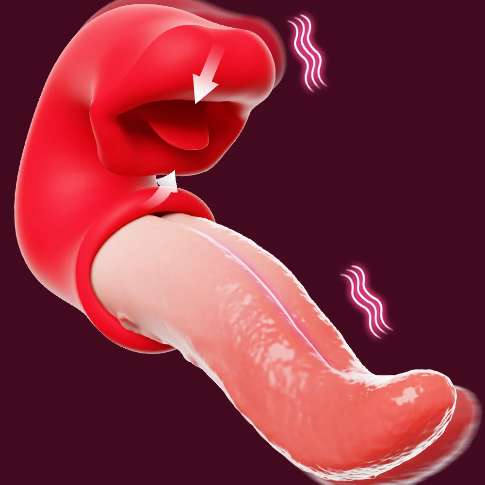Tongue Shaped Vibrator Adult Toy Female Dildo 10 Speed Vibration Oscillation G Spot Clitoral Stimulator Women's Adult Product