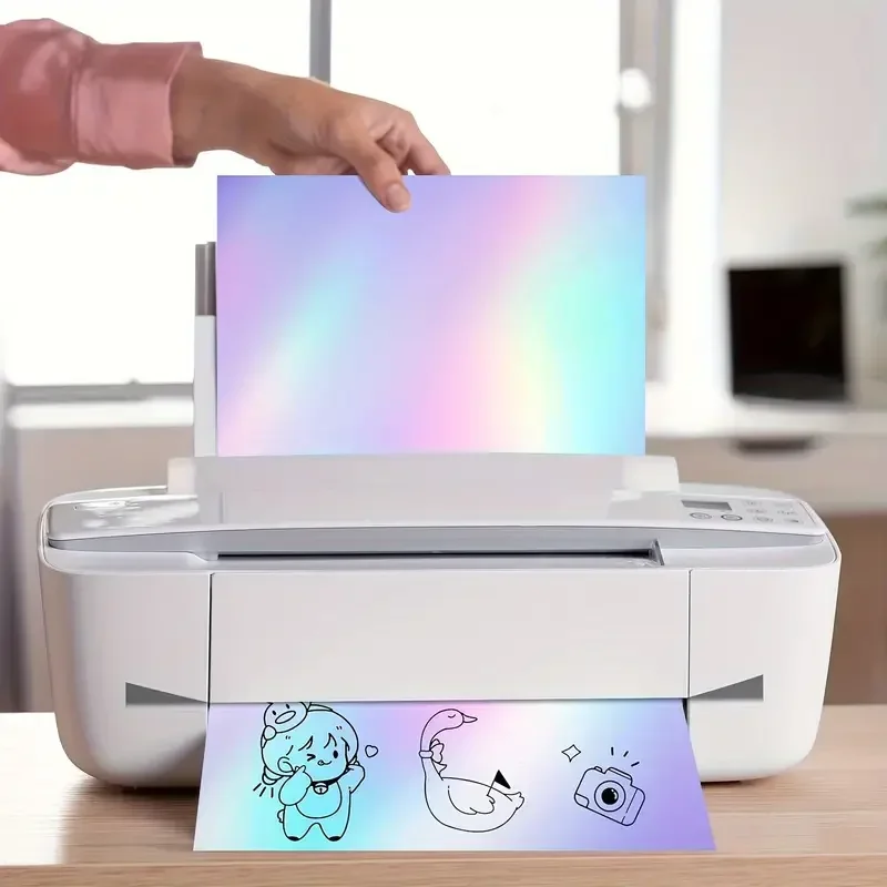 Adesivo stampabile a getto d'inchiostro impermeabile Carta laser con motivo a diamante autoadesivo per stampante a getto d'inchiostro Etichetta fai da te Decalcomania Scrapbook Craft