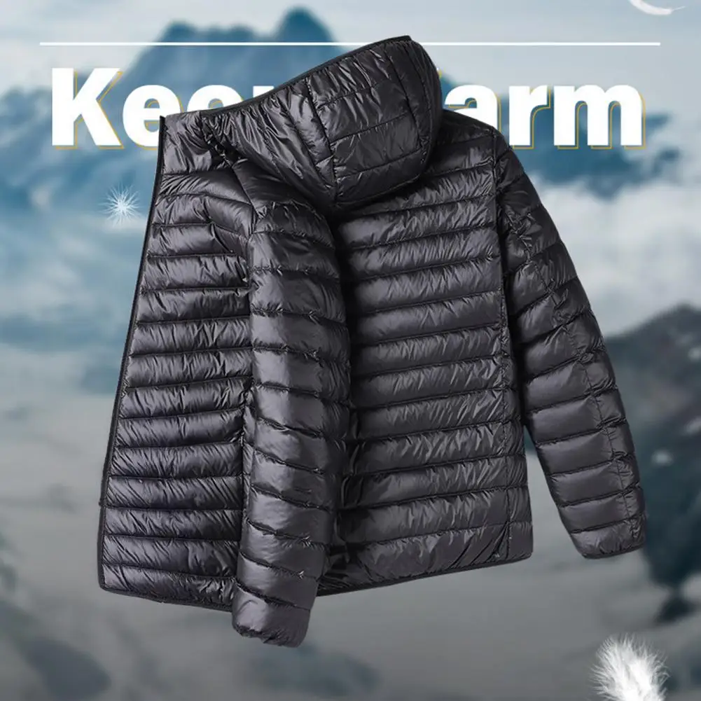 

Men Versatile Winter Coat Men's Winter Cotton Coat with Hood Pockets Lightweight Cold Weather Outerwear for Men Long Sleeve