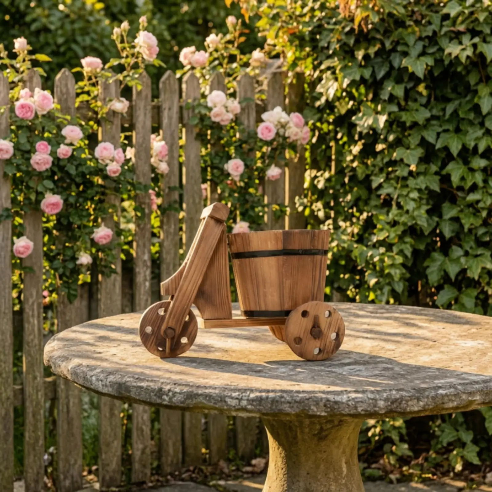 Rustic tricycle flower pot, retro style, for garden, balcony, and garden lovers