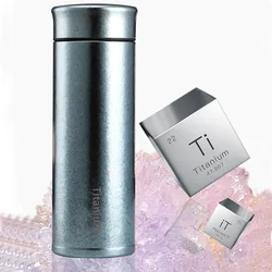 200/300/380/480 ml zakelijke thermosbeker met theebakje voor een geschenk, puur titanium thermosflessen, kantoordrinkgerei, autowaterFLES