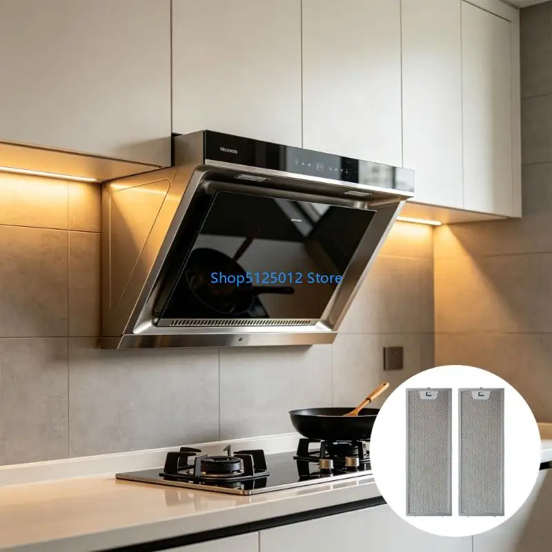 G8TC 2 Pieces Kitchen Exhaust Filter European Hood Accessories Heavy Duty Aluminum Build