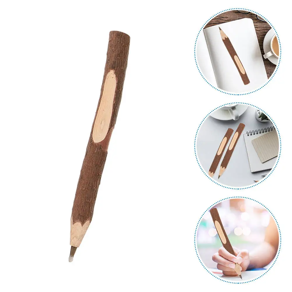 

12Pcs Wood Branch Ballpoint Pens Smooth Flow Black Ink Rustic Wooden Pens for Journaling Planning Studying Travel Portable