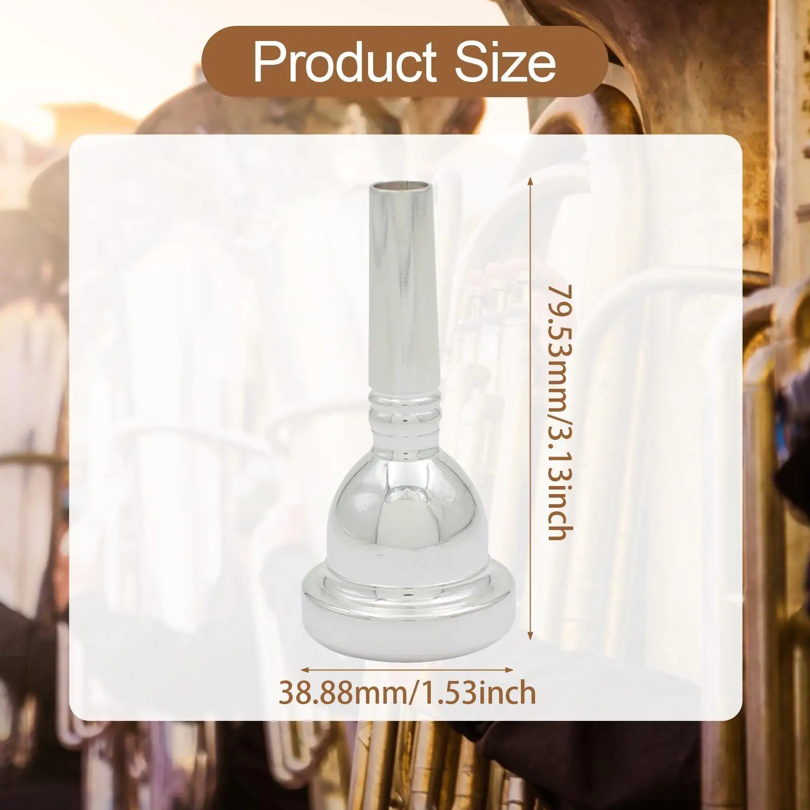 Trombone Mouthpiece Great Sound Sturdy Musical Instrument Parts Enhance Performance Professional Trombone Instrument Accessories
