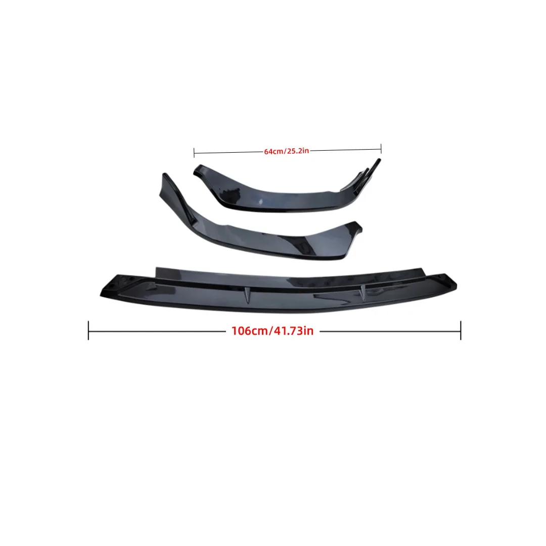 3-teiliger Frontsplitter Stoßstangenschutz Lippenabdeckung Kinn-Diffusor Tuning Auto-Styling Zubehör für Mercedes Benz C-Klasse W206 2022-2025 – Detail 1
