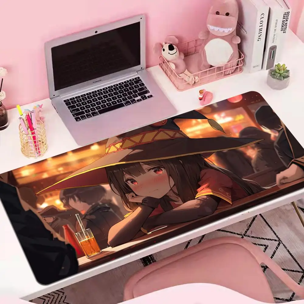 Konosuba Megumin1000x500 حار أنيمي القلقاس ساكاموتو أيام XXL كبير الألعاب ماوس الوسادة عدم الانزلاق مكتب لوحة المفاتيح الحصير حصيرة مكتبية لوحة الماوس #1