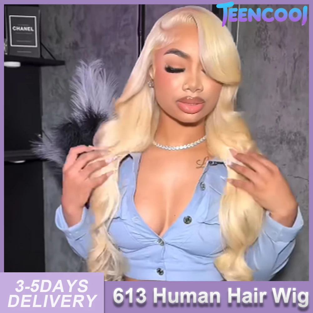 

Body Wave 613 Honey Blonde Lace Wig 13x4 HD Transparent Lace Front Human Hair Wig 30 Inch Brazilian Hair Pre Plucked Hairline