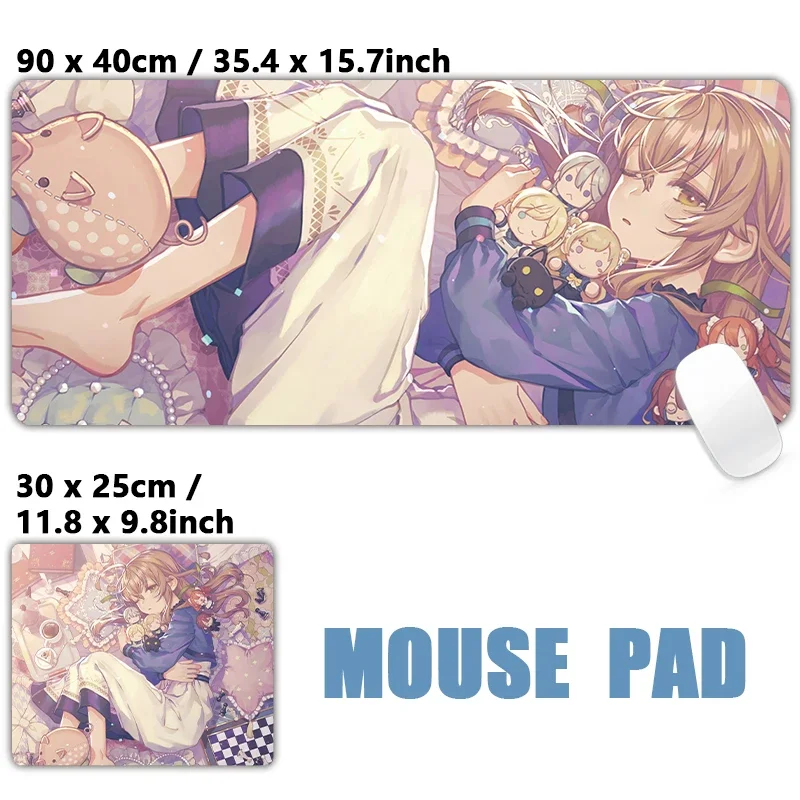أسرار الساحرة الصامتة مونيكا ماوس الوسادة ل Genshin Impact أنيمي الألعاب مكتب حصيرة كبيرة ماوس XXL السجاد