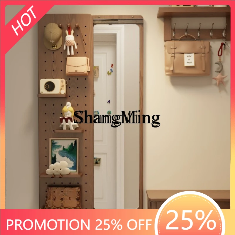 

SM invisible full-length mirror push-pull closed full-length mirror wall-mounted cover wall-mounted porch fitting