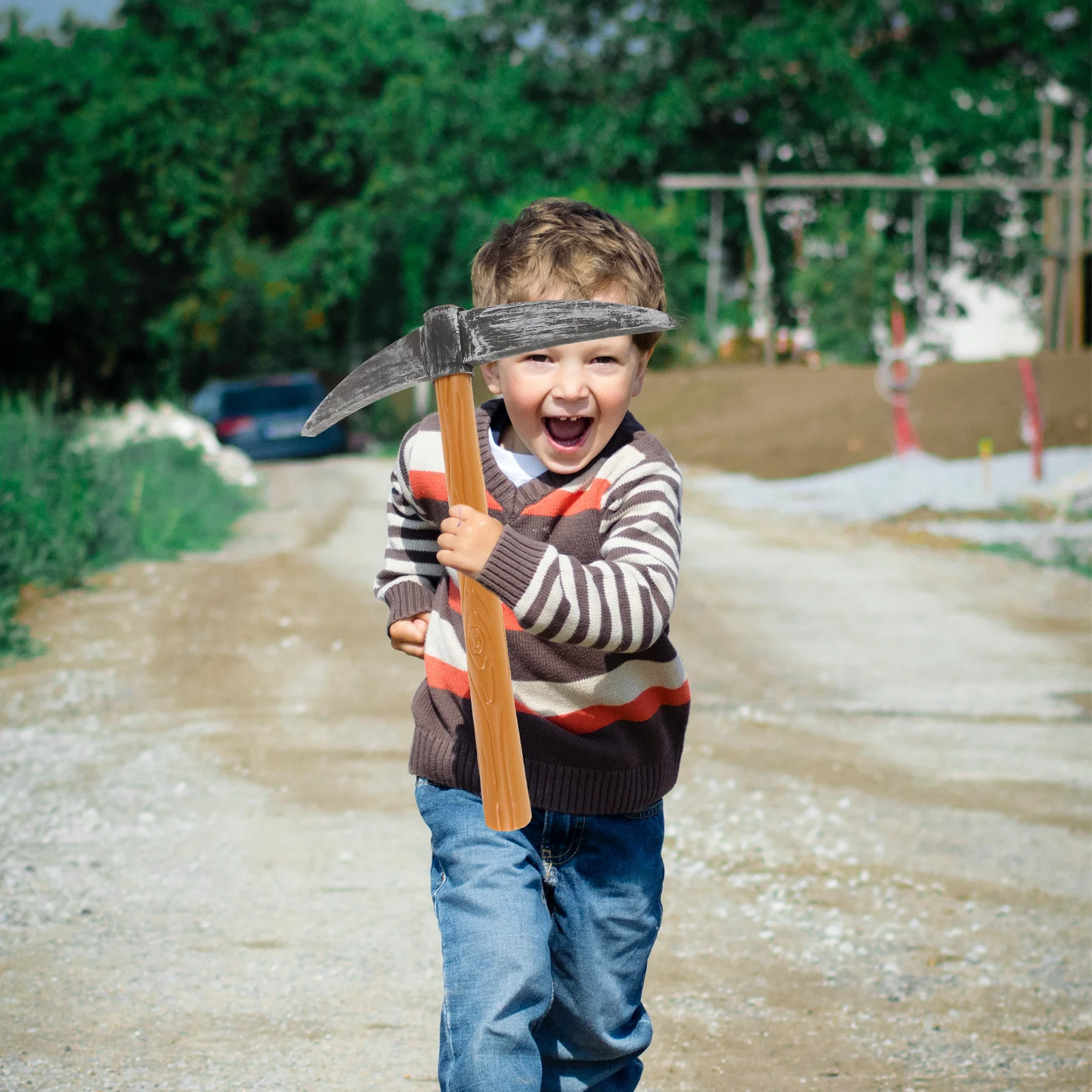 قطعتان من أدوات الفأس المزيفة المزخرفة مثالية لدعائم التصوير الفوتوغرافي وعروض المسرح أداء التقاط لصالح الحفلات،