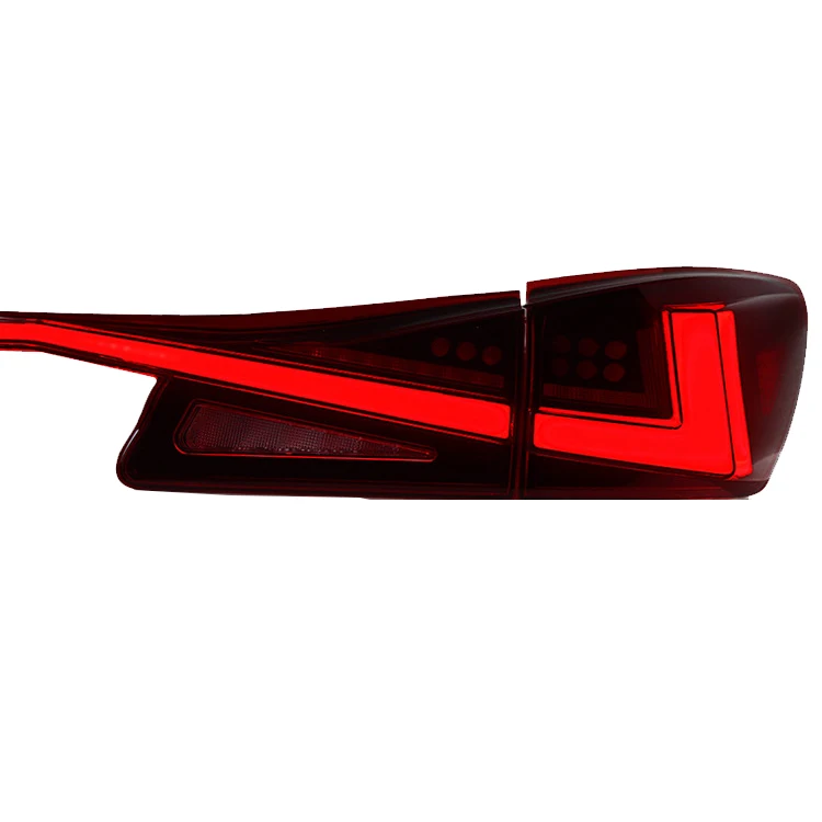 High quality Upgrade LED through taillight Assembly for Lexus IS 2006-2012 taillights tail rear brake lamp cross-travel light