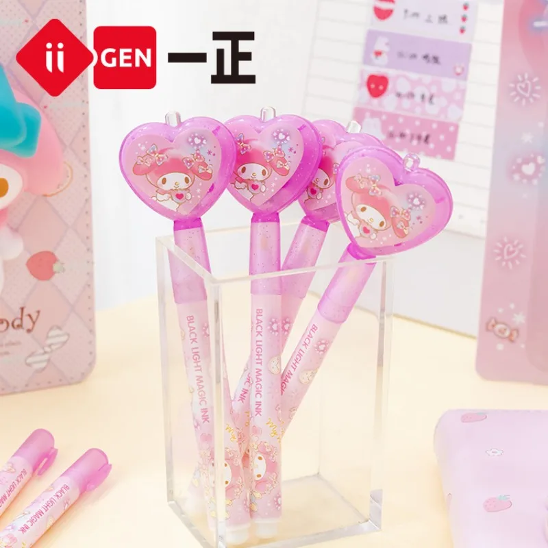 Iigen Yizheng Sanrio Kuromi My Melody Cinnamoroll Fluorescent Note Marker Pen Cartoon Anime Students Stationery Light Pens Gifts